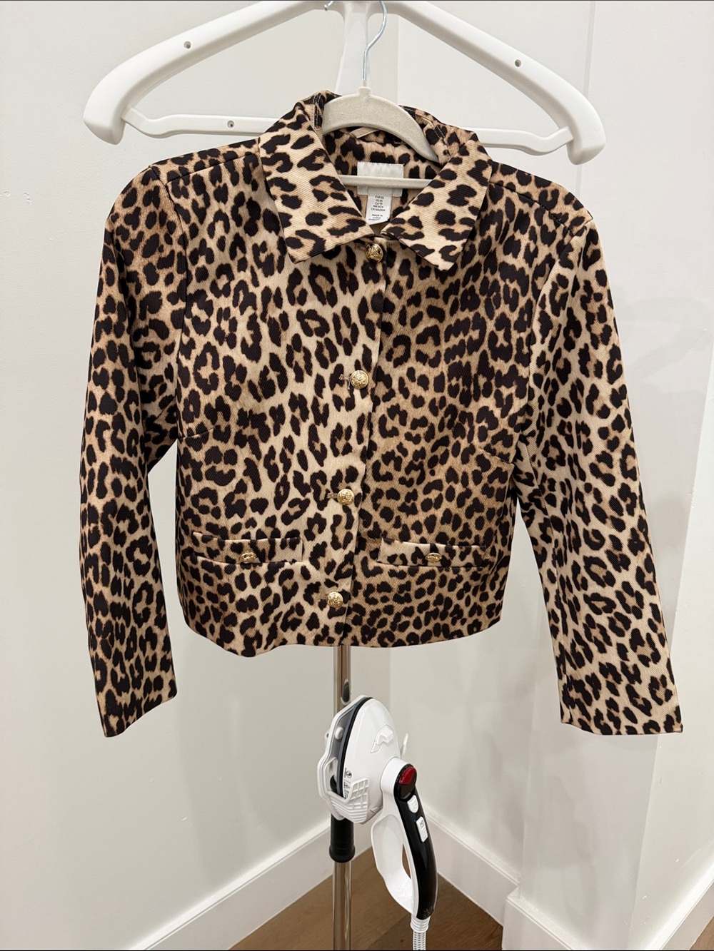 Leopard Print Women’s Jacket - Tan & Black